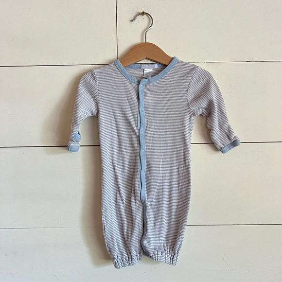 Restoration Hardware baby & child striped convertible gown to footless one-piece